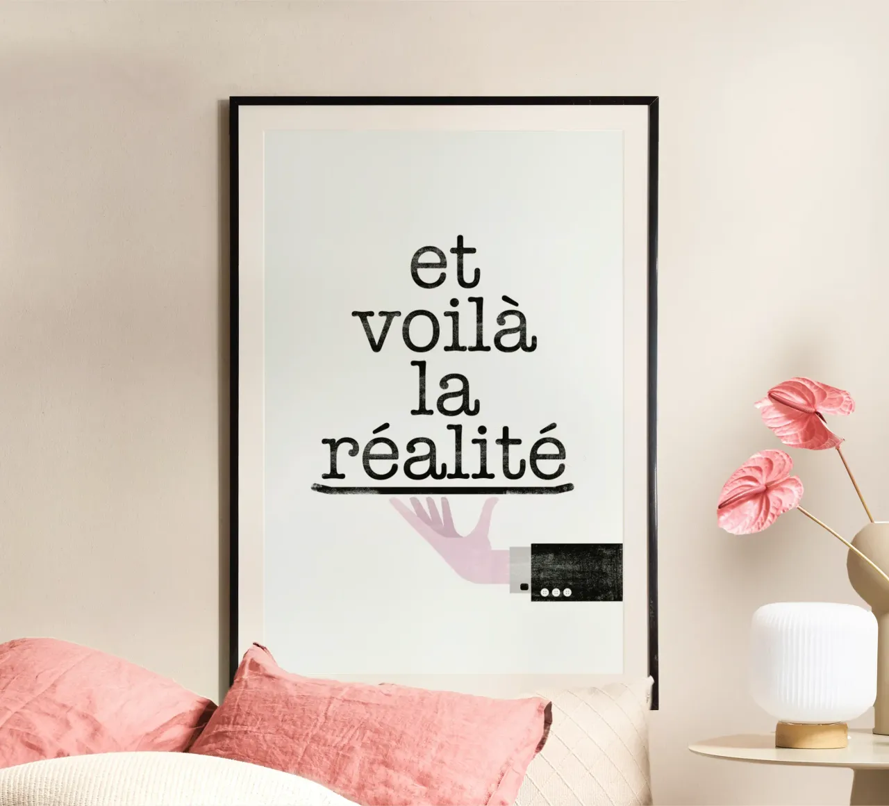 Réalité poster avec cadre en aluminium de typealive