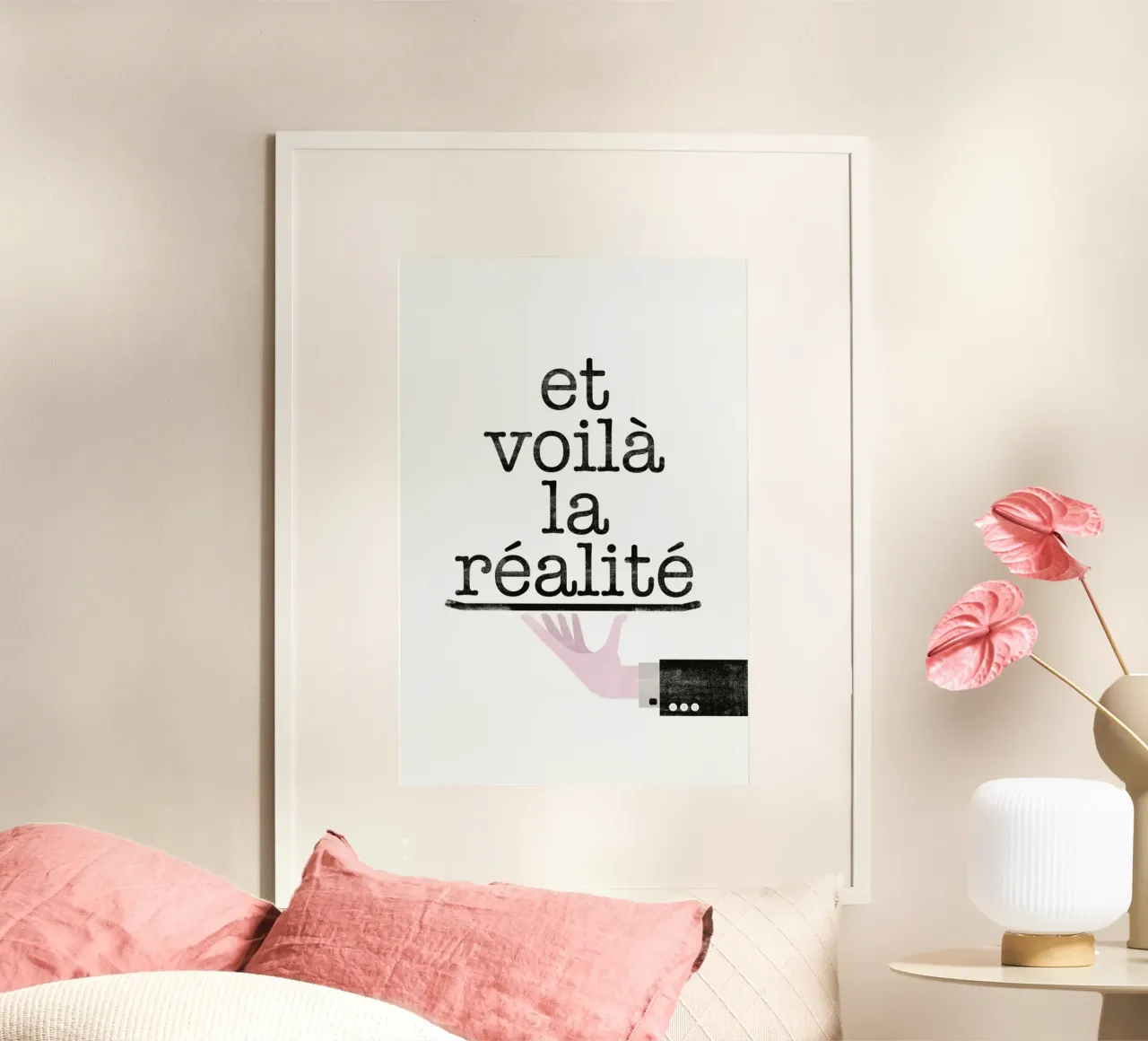 Réalité poster avec cadre en aluminium de typealive