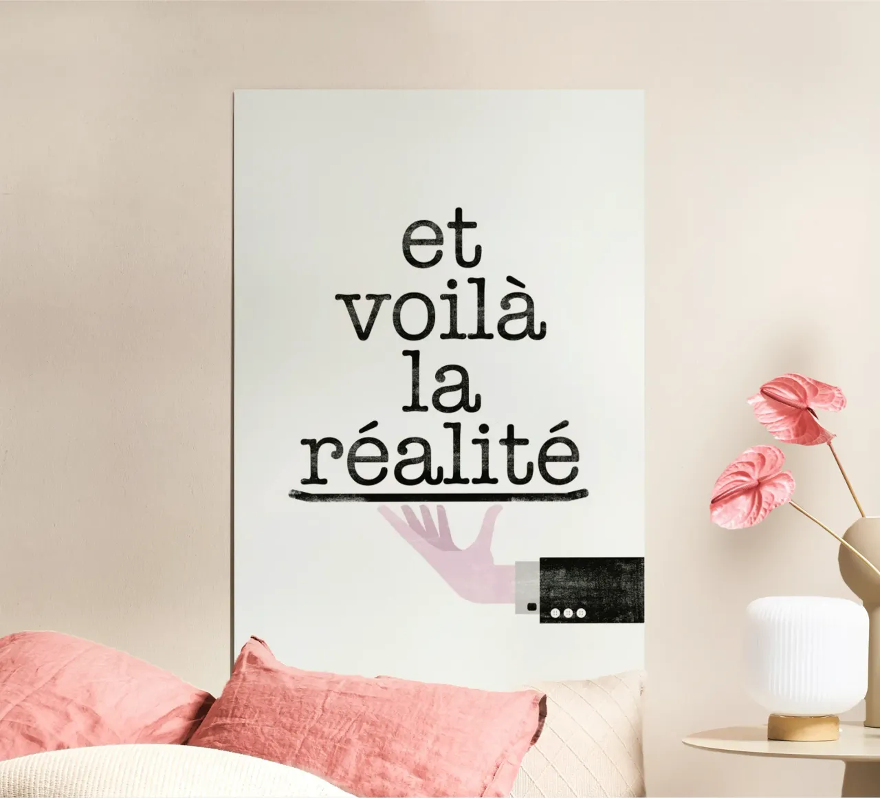 Réalité poster avec cadre en aluminium de typealive
