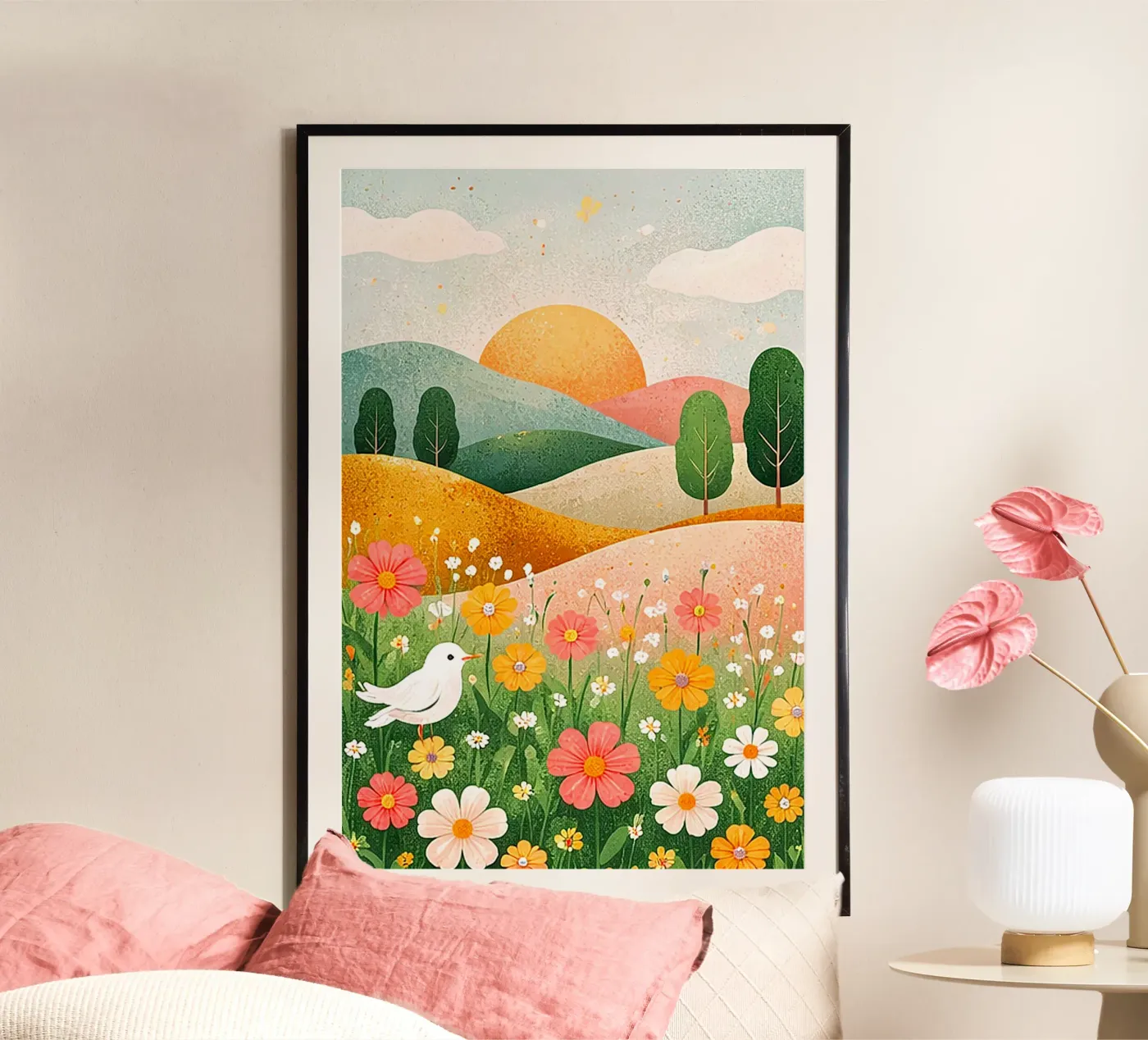 Spring meadow poster by PurePrint Studio