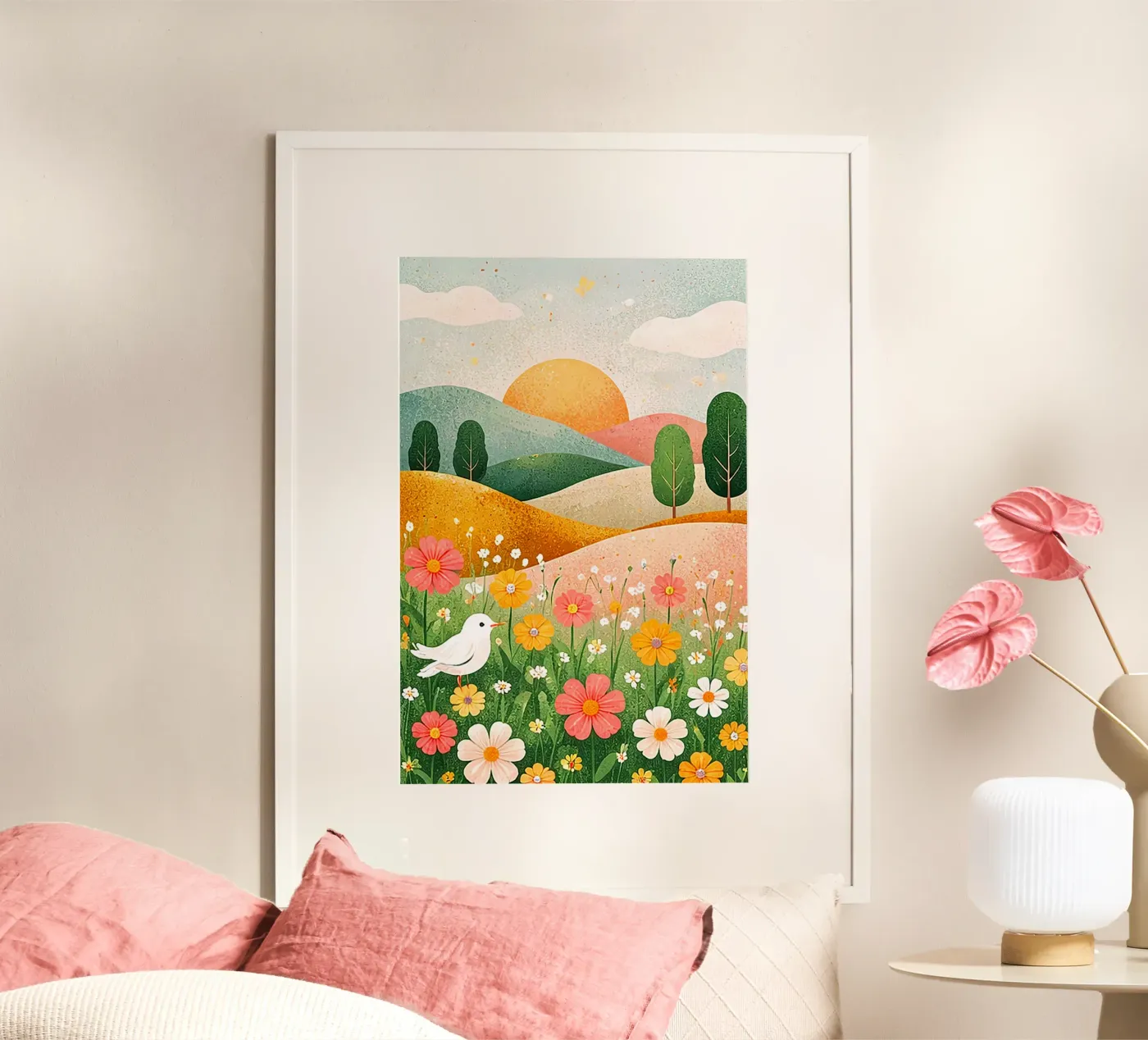 Spring meadow poster by PurePrint Studio