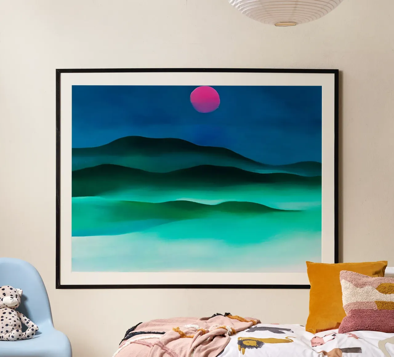 Georgia O'Keeffe - Luna rosa sull'acqua 1924 poster da Kinsley