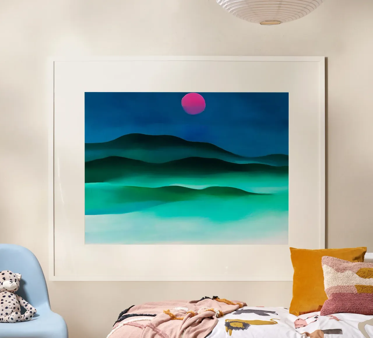 Georgia O'Keeffe - Luna rosa sull'acqua 1924 poster da Kinsley