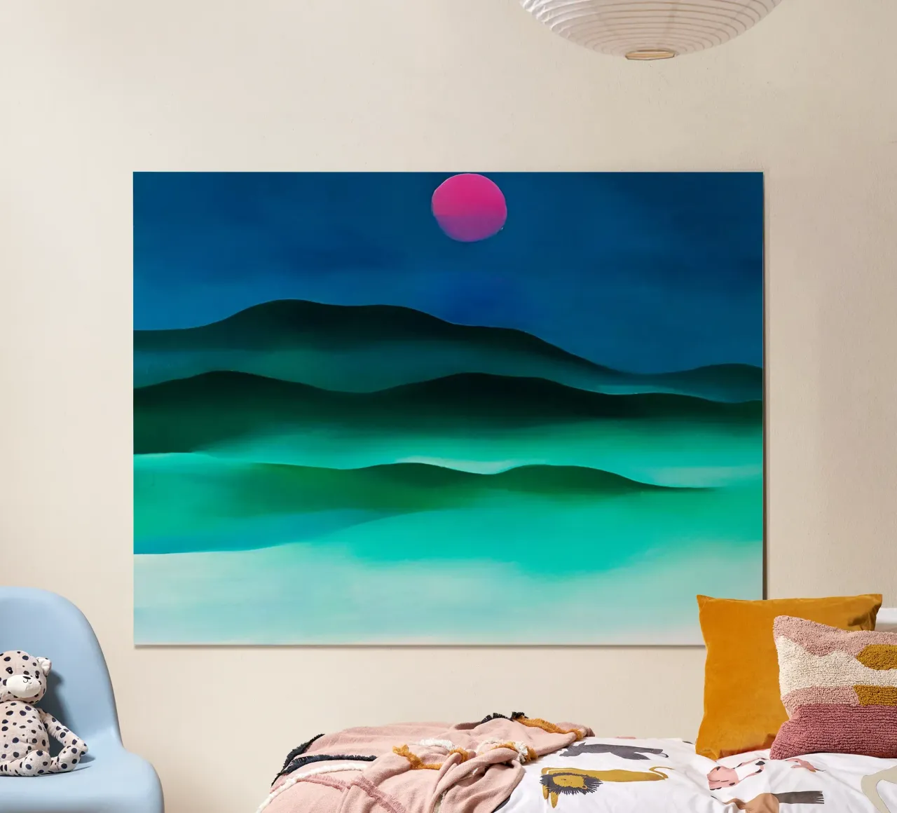 Georgia O'Keeffe - Luna rosa sull'acqua 1924 poster da Kinsley