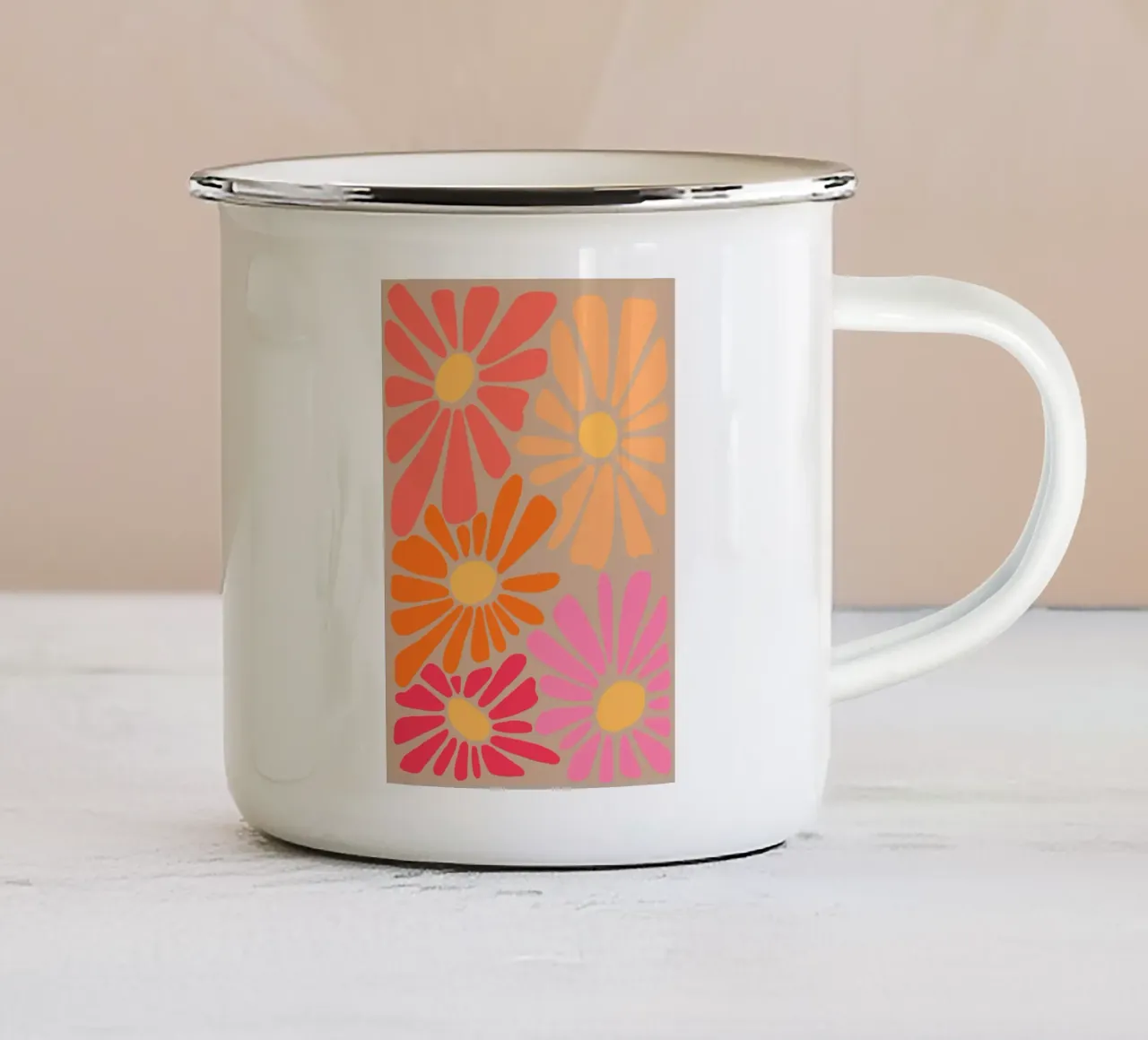 Blooming tazza in smalto da ournatventure