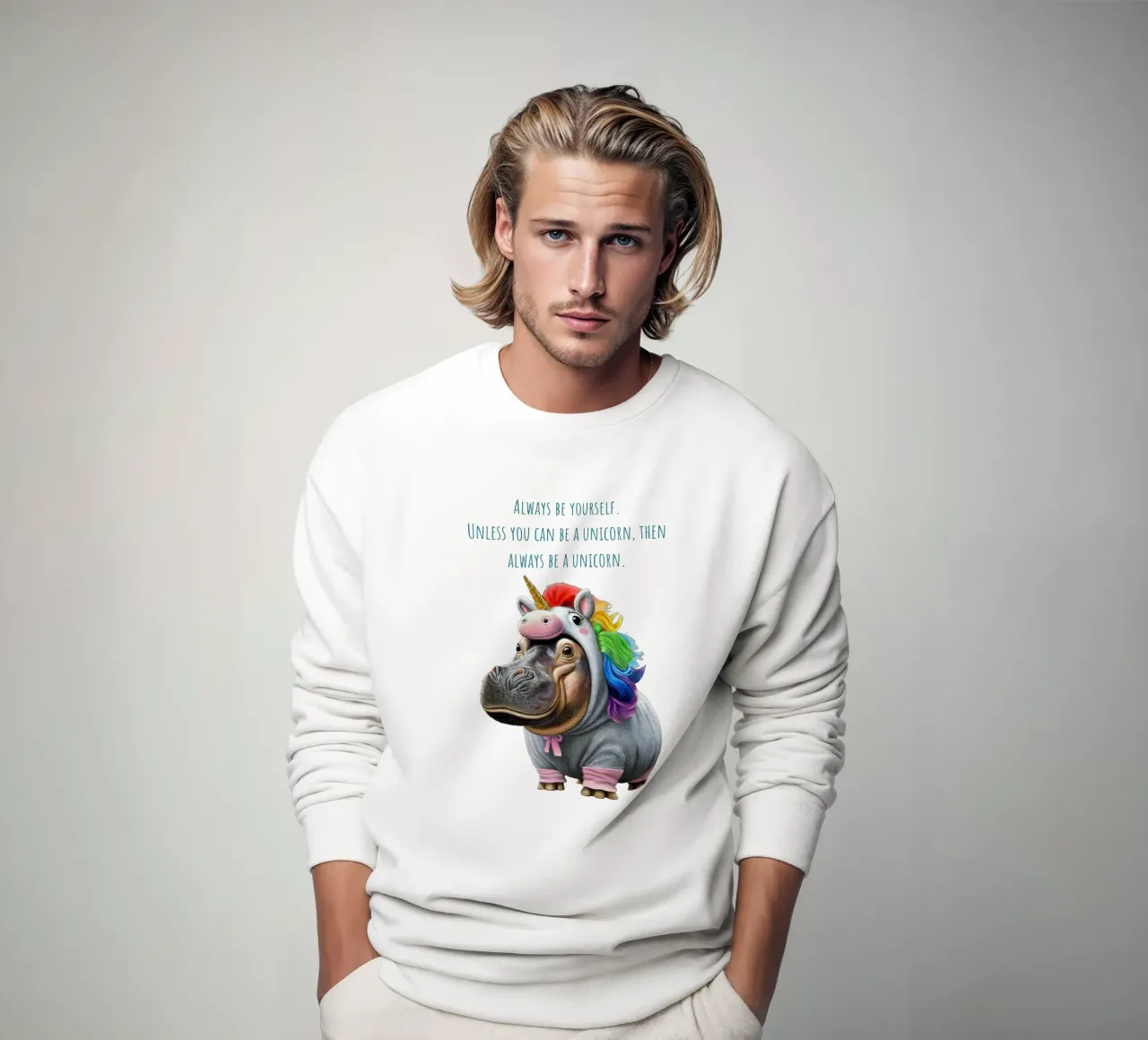 Unicorn sweat de Graphit und Farbe