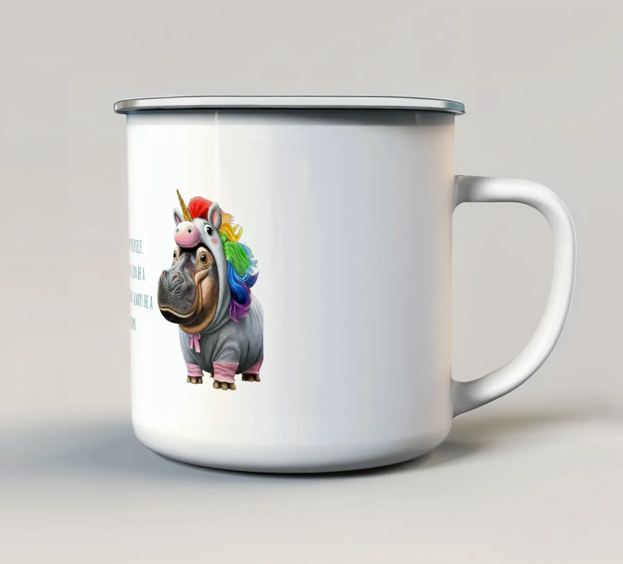 Unicorn emaille mok van Graphit und Farbe