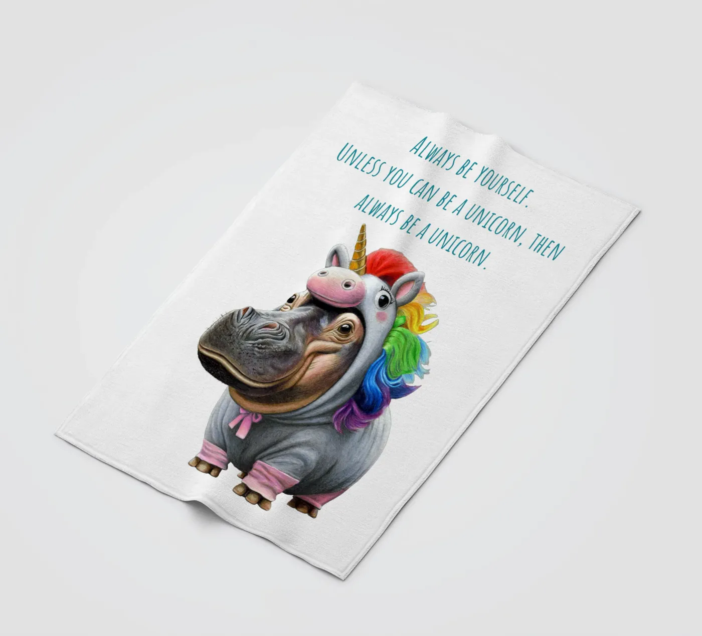 Unicorn Fleecedecke von Graphit und Farbe