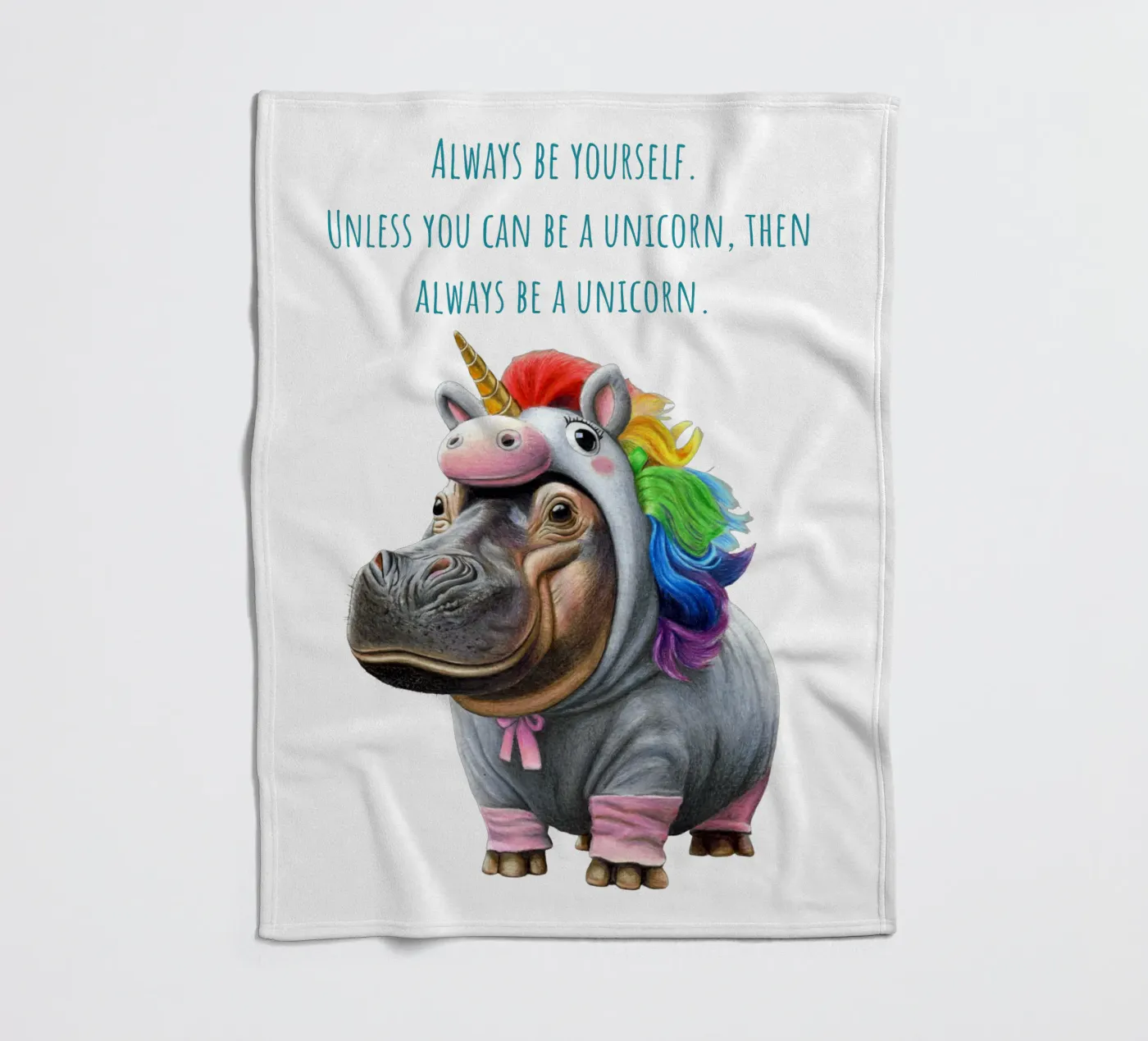Unicorn Fleecedecke von Graphit und Farbe