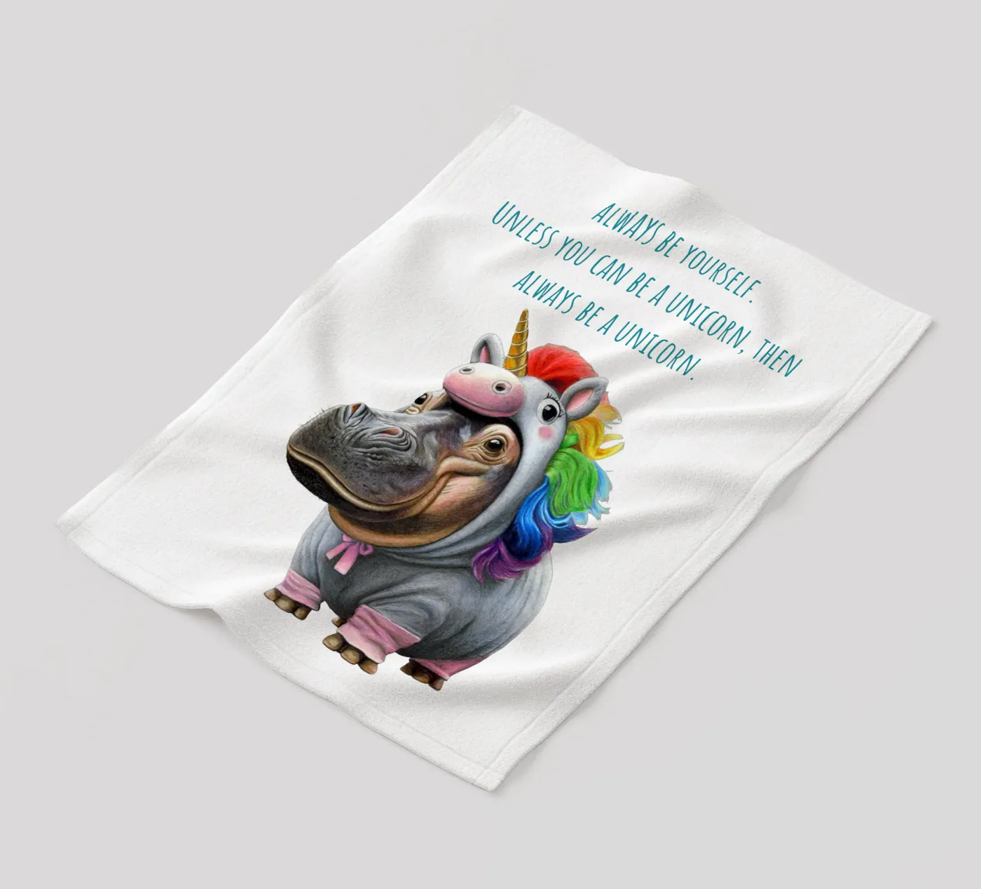 Unicorn Fleecedecke von Graphit und Farbe