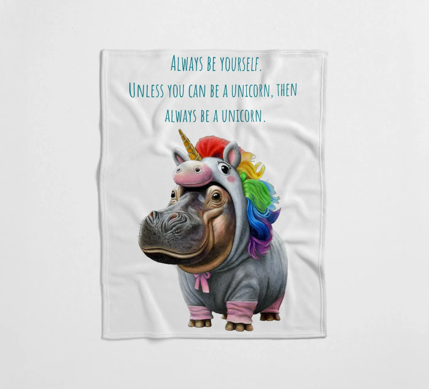Unicorn Fleecedecke von Graphit und Farbe
