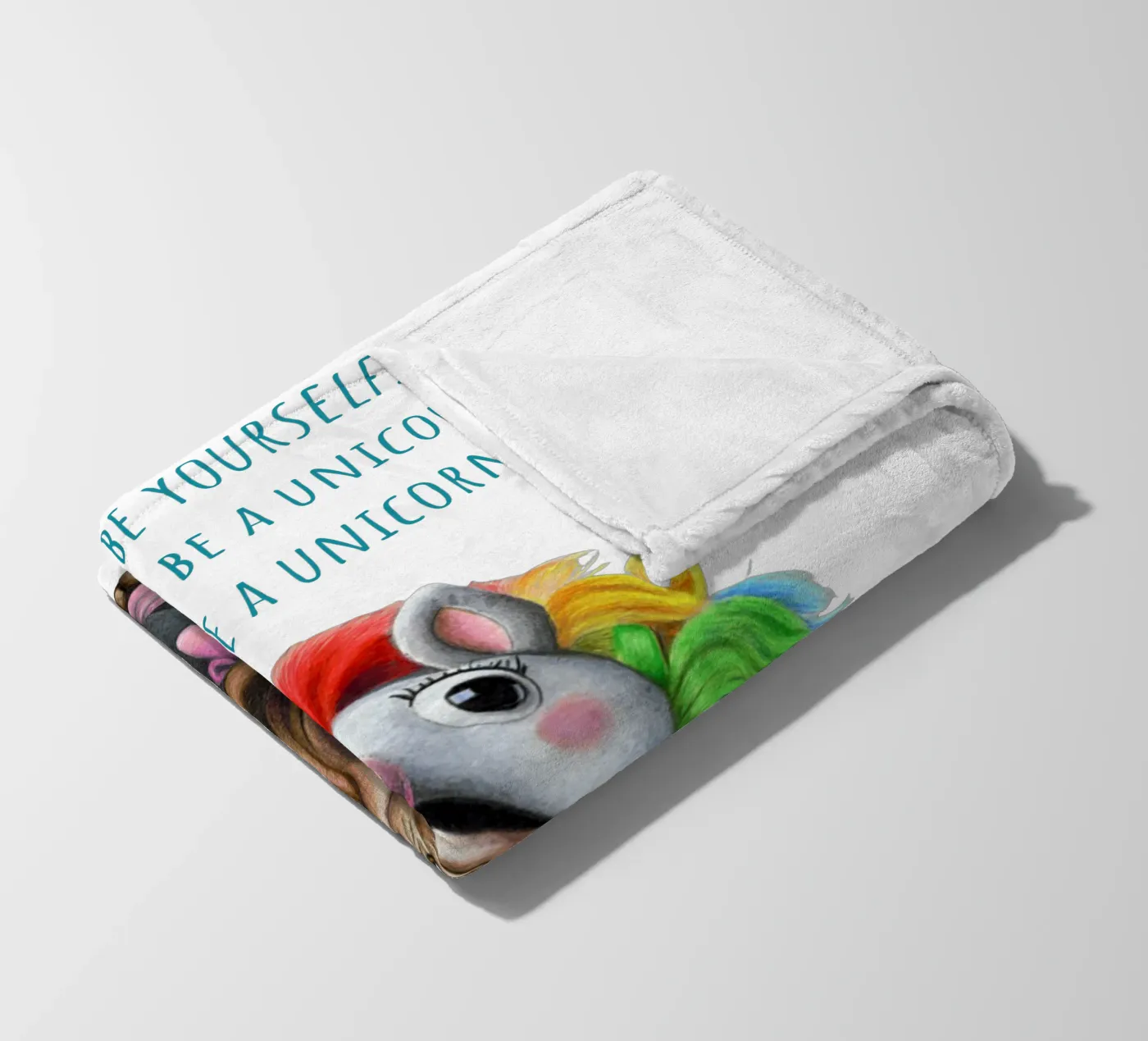 Unicorn Fleecedecke von Graphit und Farbe