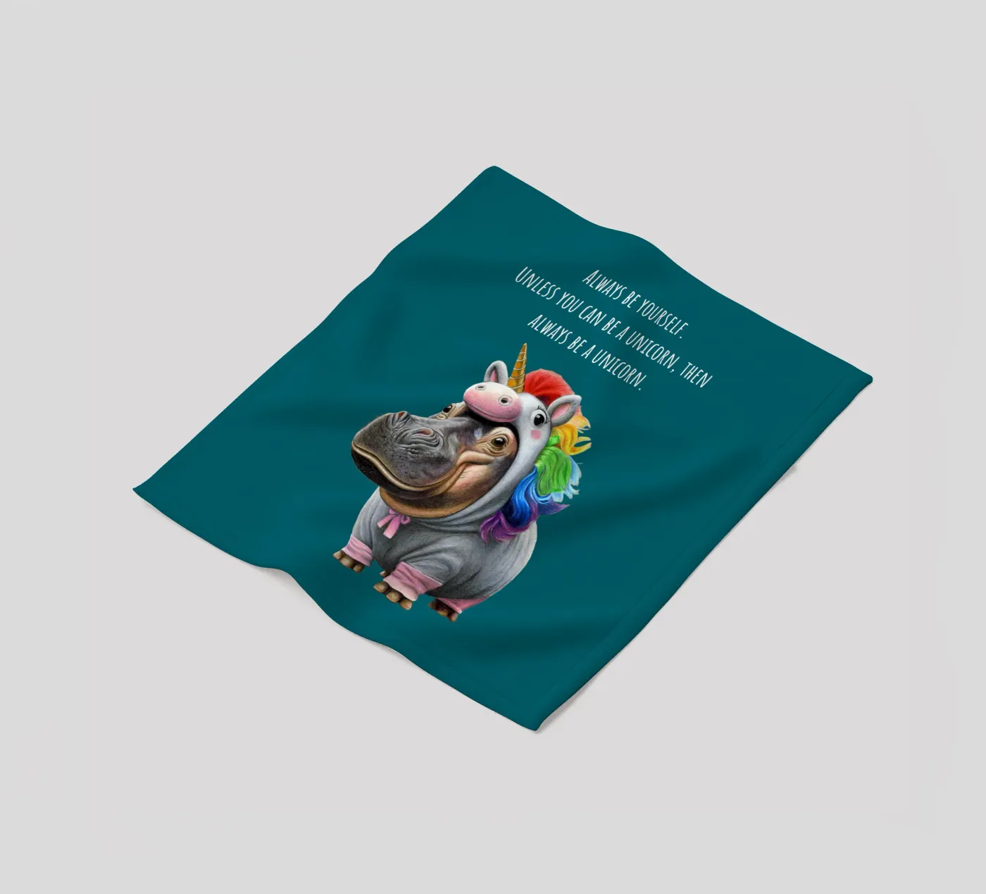 Unicorn Fleecedecke von Graphit und Farbe