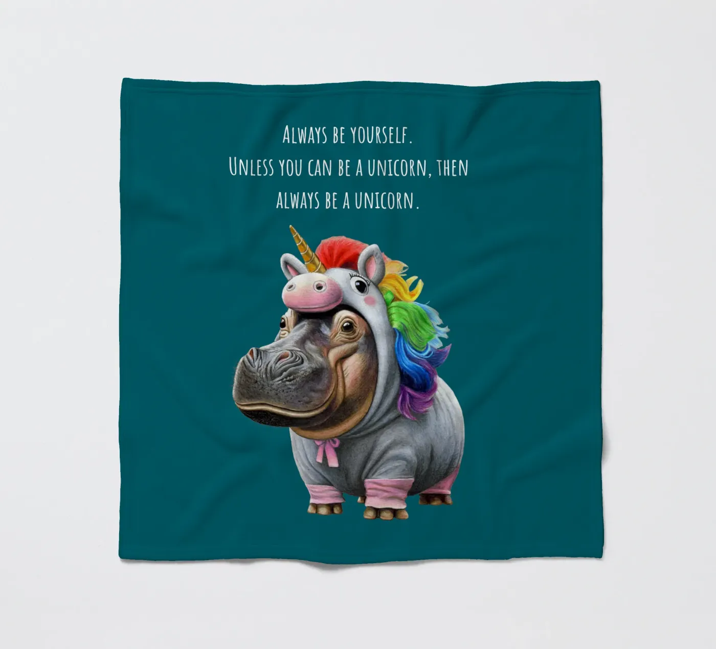 Unicorn Fleecedecke von Graphit und Farbe