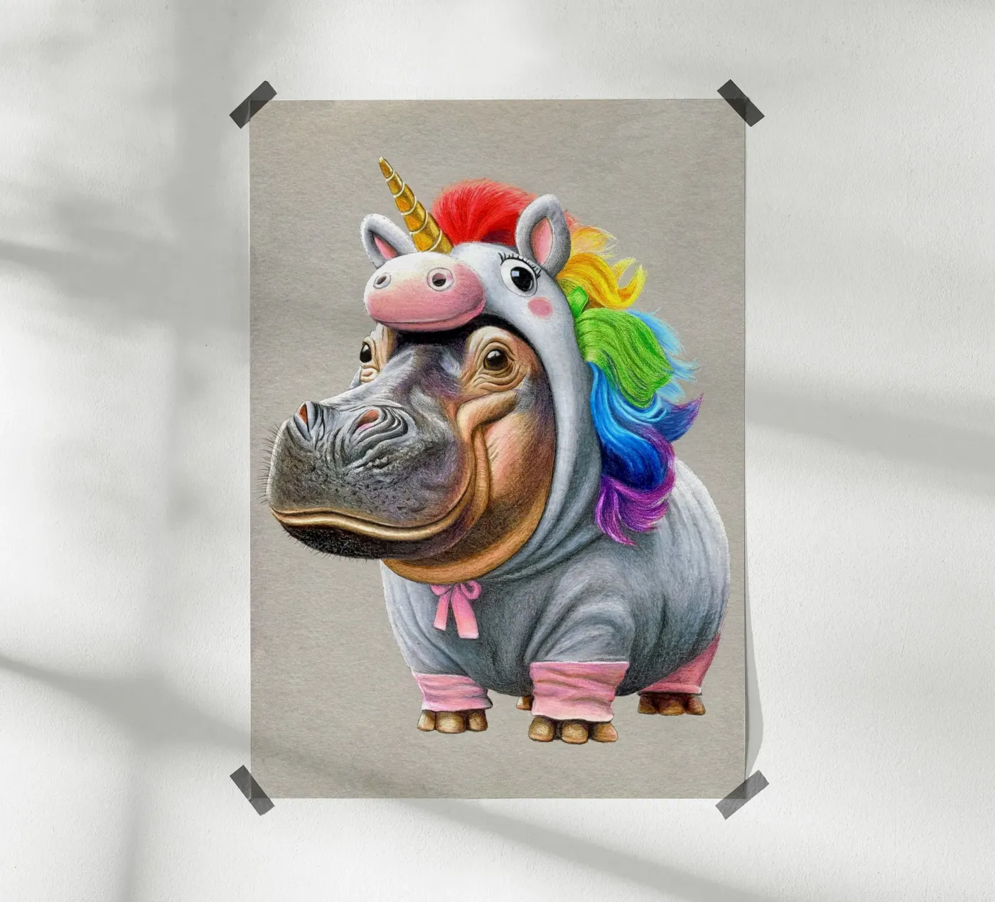 Unicorn Poster von Graphit und Farbe