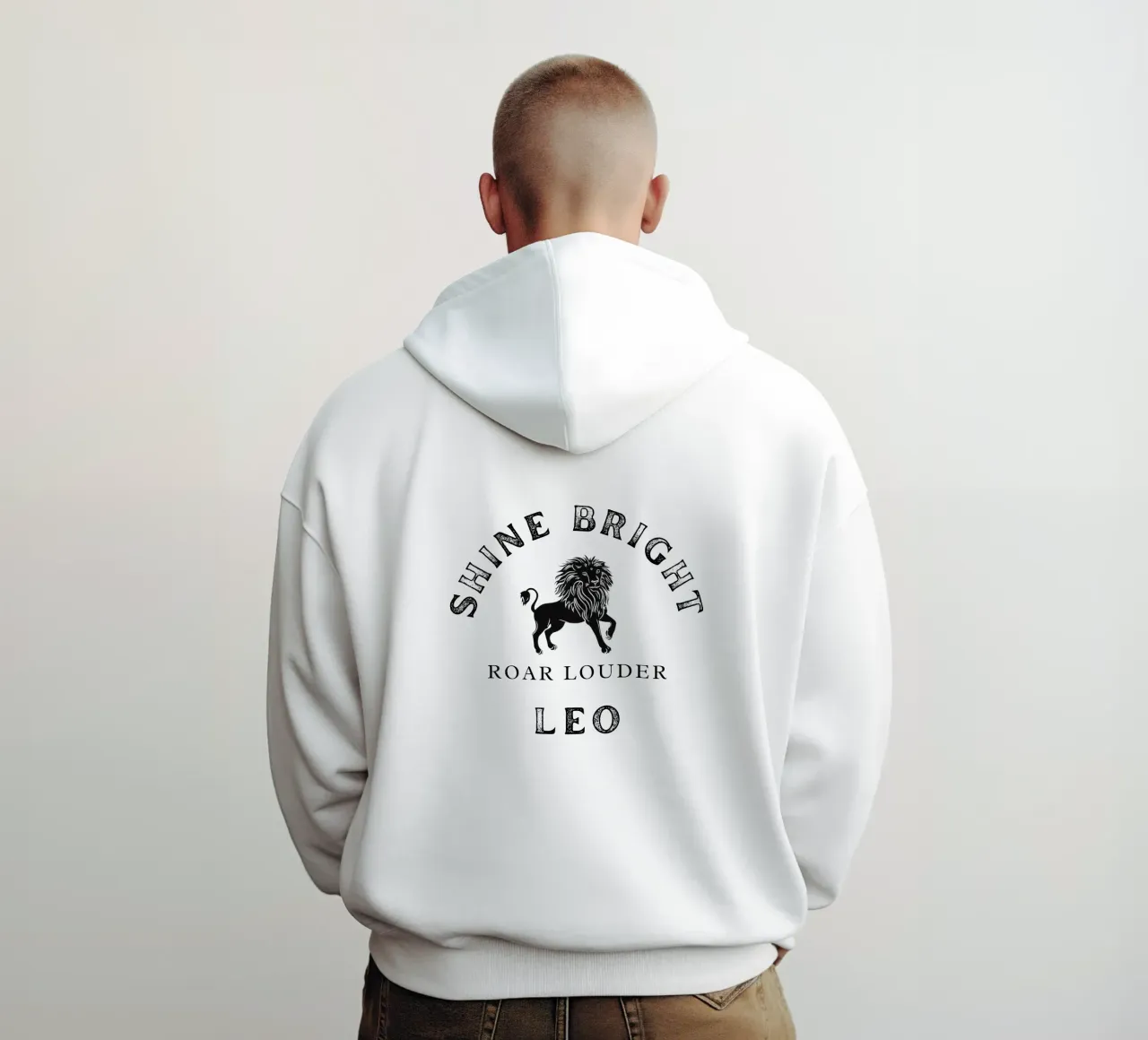 Segno zodiacale del Leone felpa con cappuccio da Street Boutique