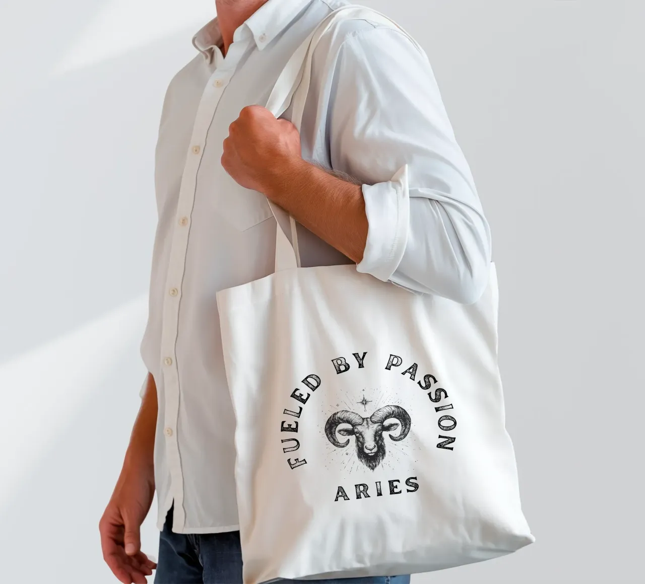 Mit Leidenschaft getriebener Widder Jutebeutel von Street Boutique