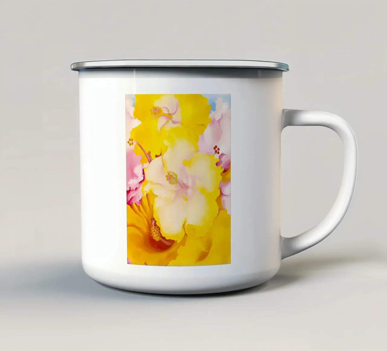 Fiori di Georgia O'Keeffe tazza in smalto da Kinsley