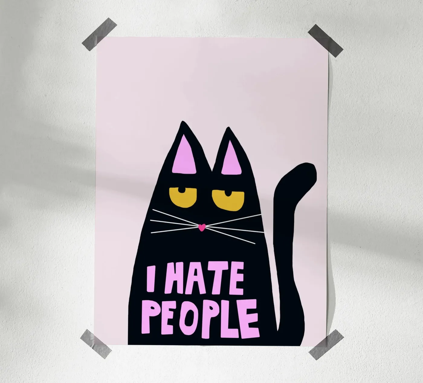 hate cat Poster von SanniBee.