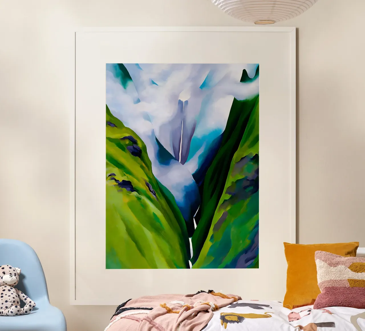 Georgia O'Keeffe - Cascata, n. III poster da Kinsley