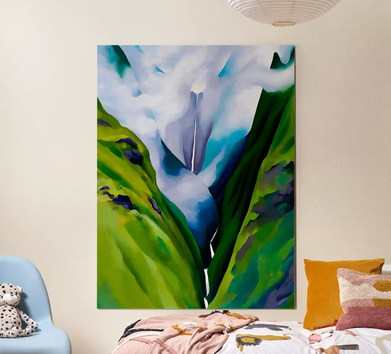 Georgia O'Keeffe - Cascata, n. III poster da Kinsley