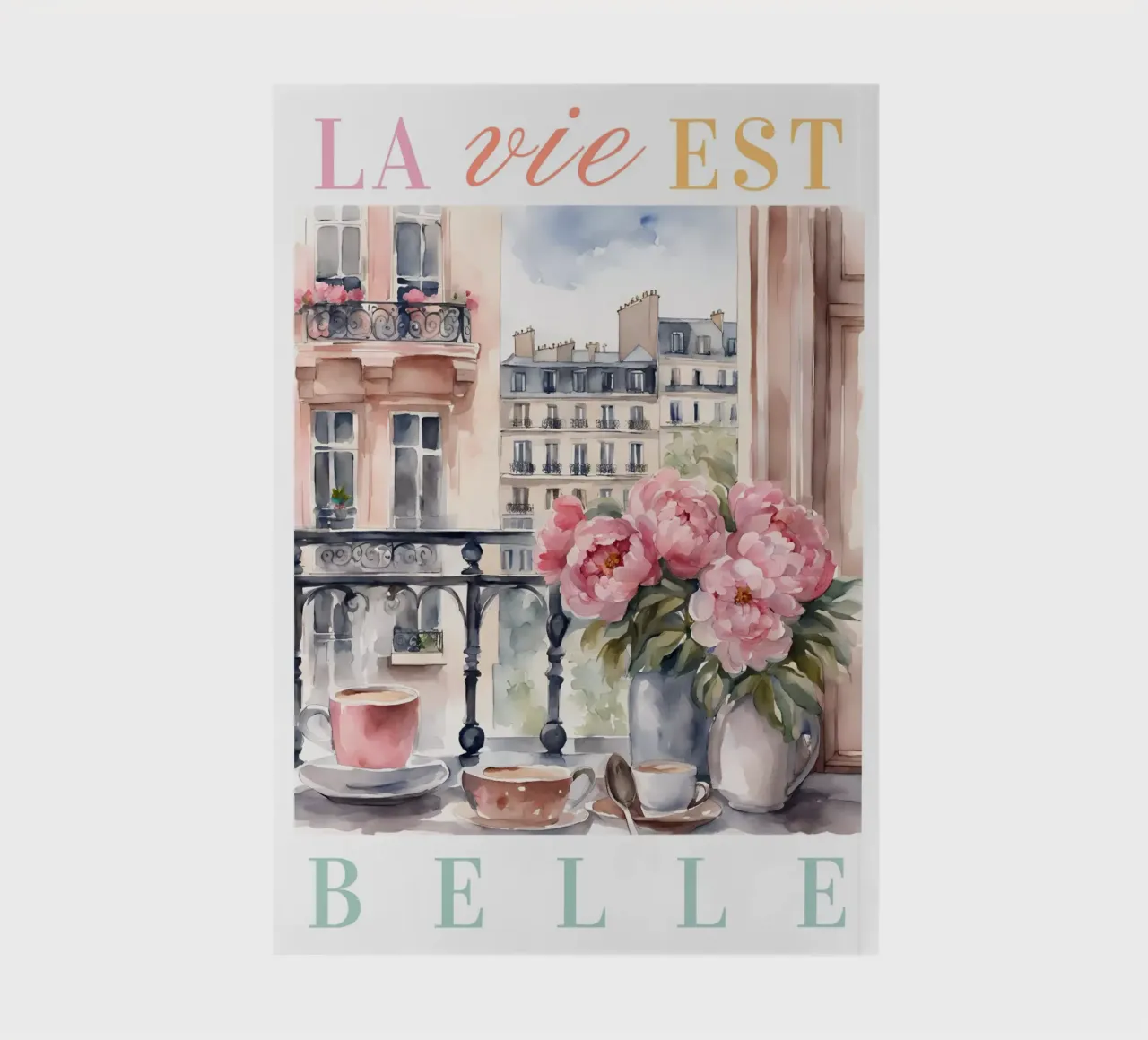 Paris Breakfast Print notebook by Bella Studio