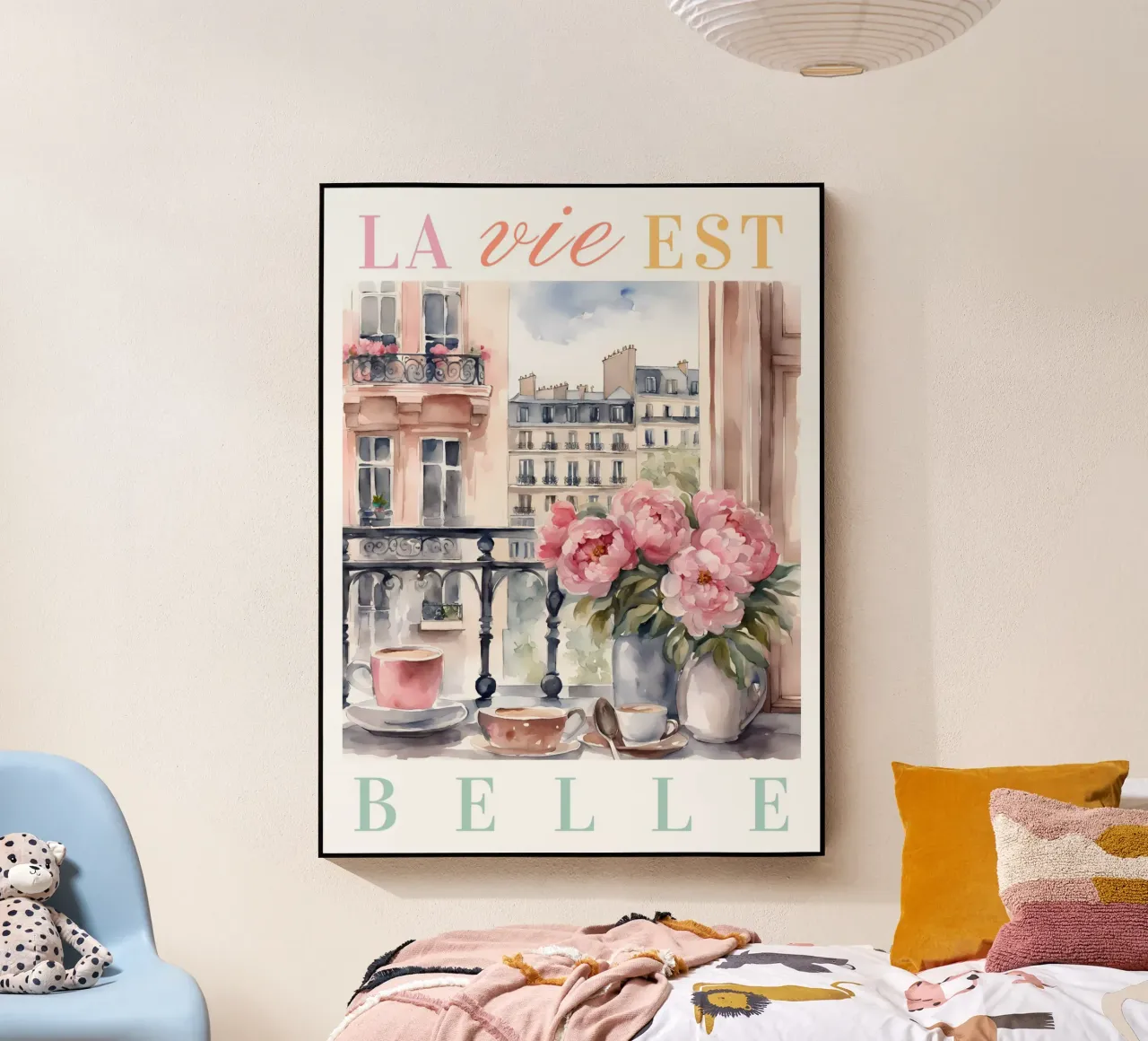 Paris Breakfast Print plexiglass da Bella Studio