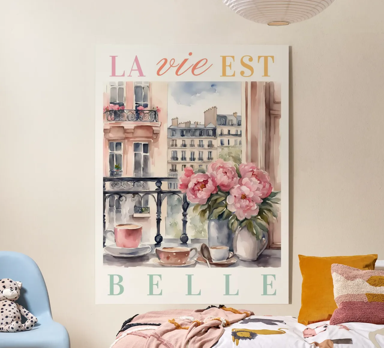 Paris Breakfast Print plexiglass da Bella Studio