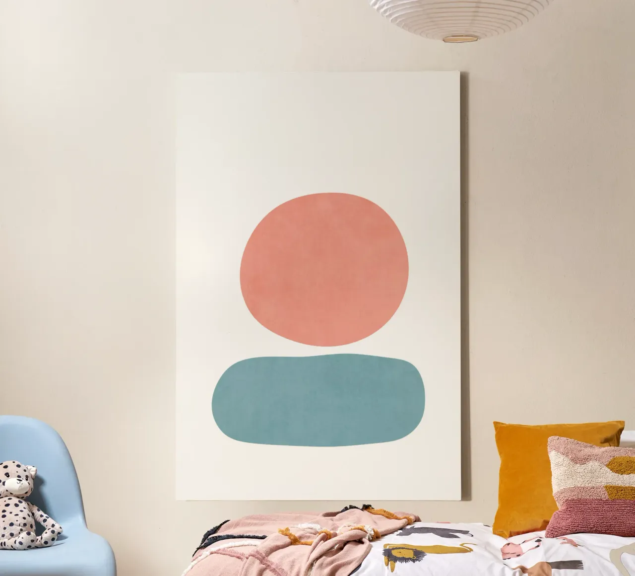 Landschapsvormen 15 canvas met Baklijst van amini54