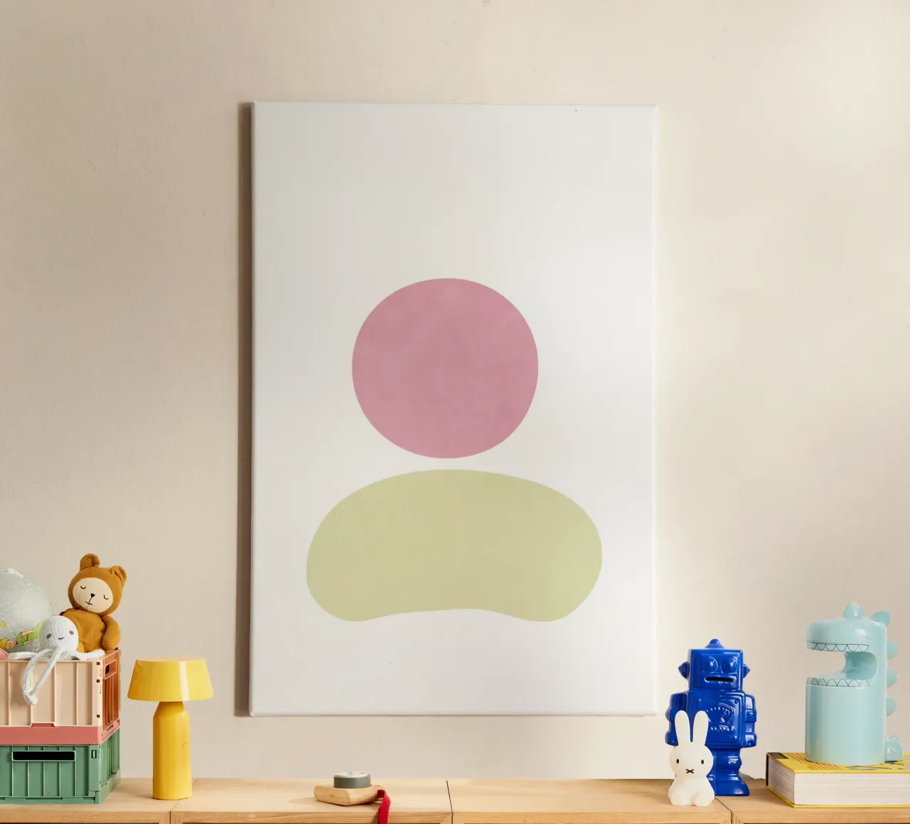 Landschapsvormen 19 canvas met Baklijst van amini54