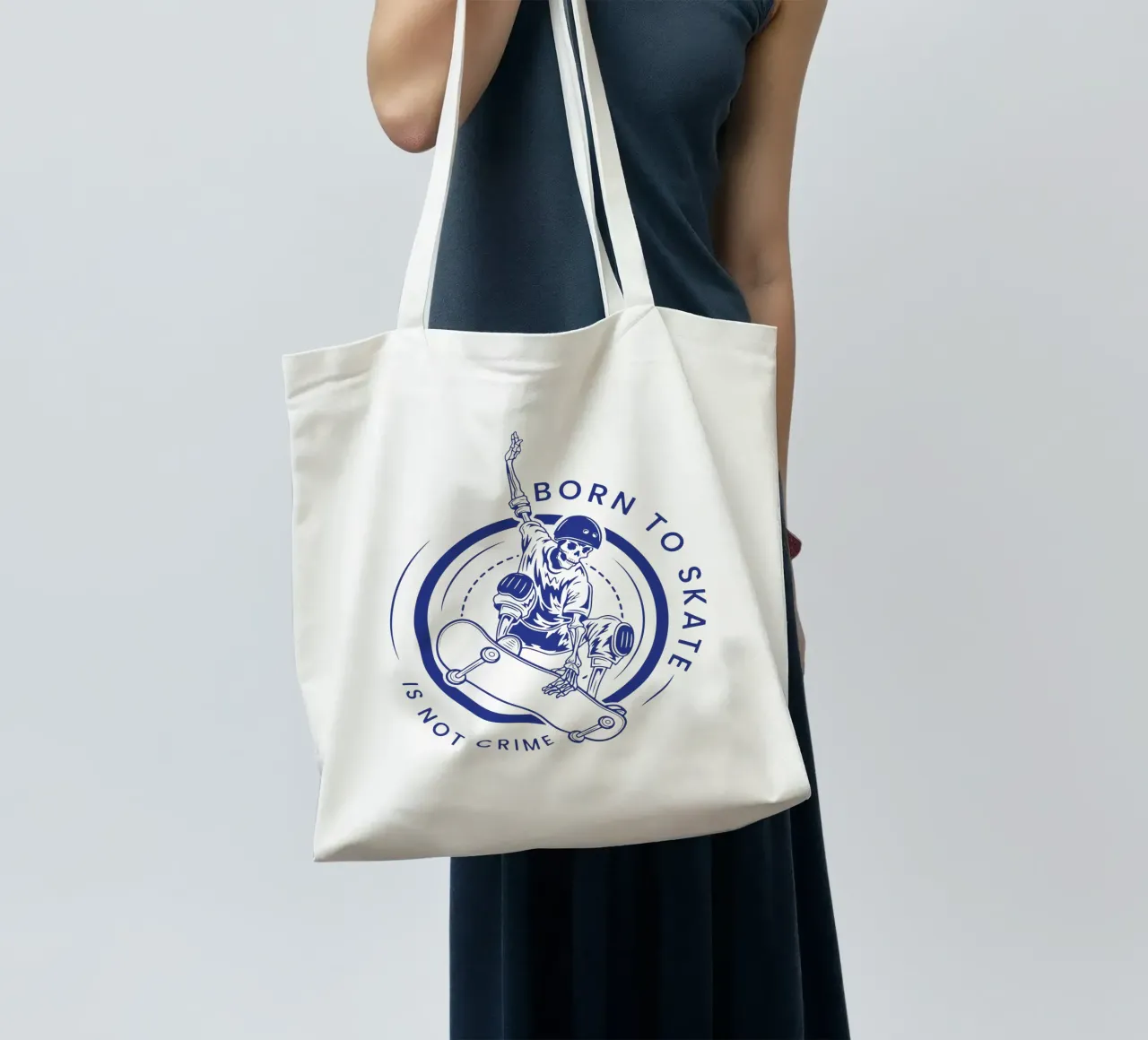 Nati per pattinare non è un crimine borsa in juta da Gunawan Rb
