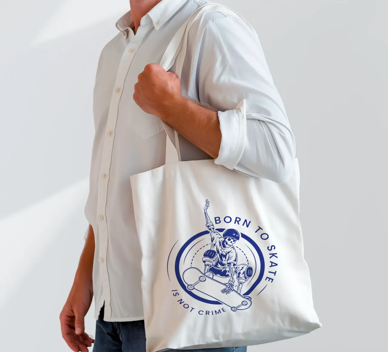 Nati per pattinare non è un crimine borsa in juta da Gunawan Rb