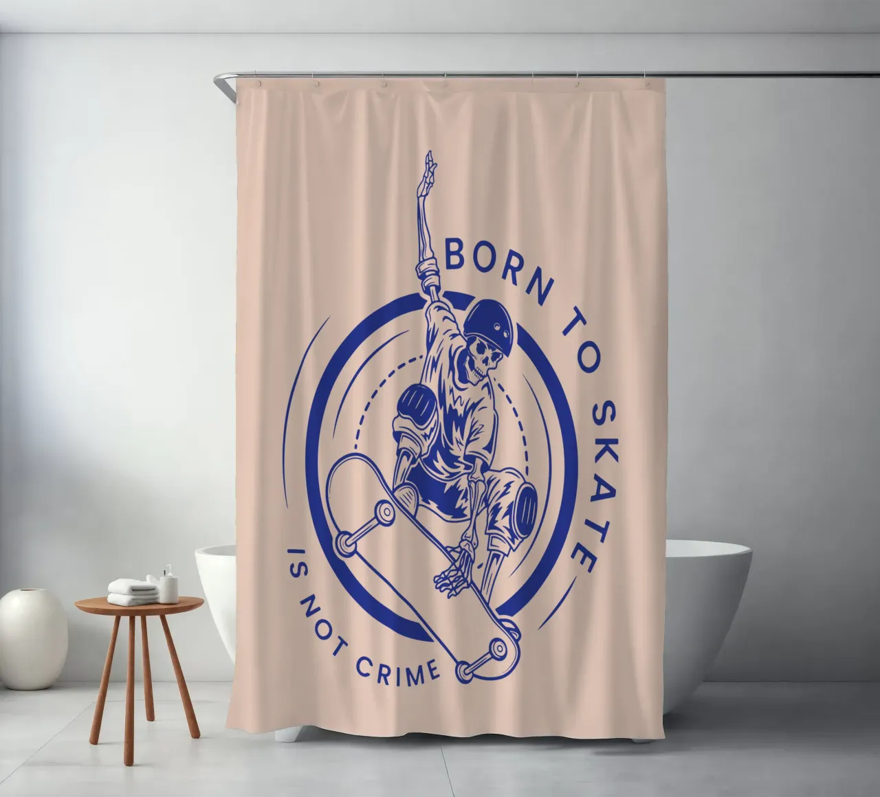 Nati per pattinare non è un crimine tenda da doccia da Gunawan Rb