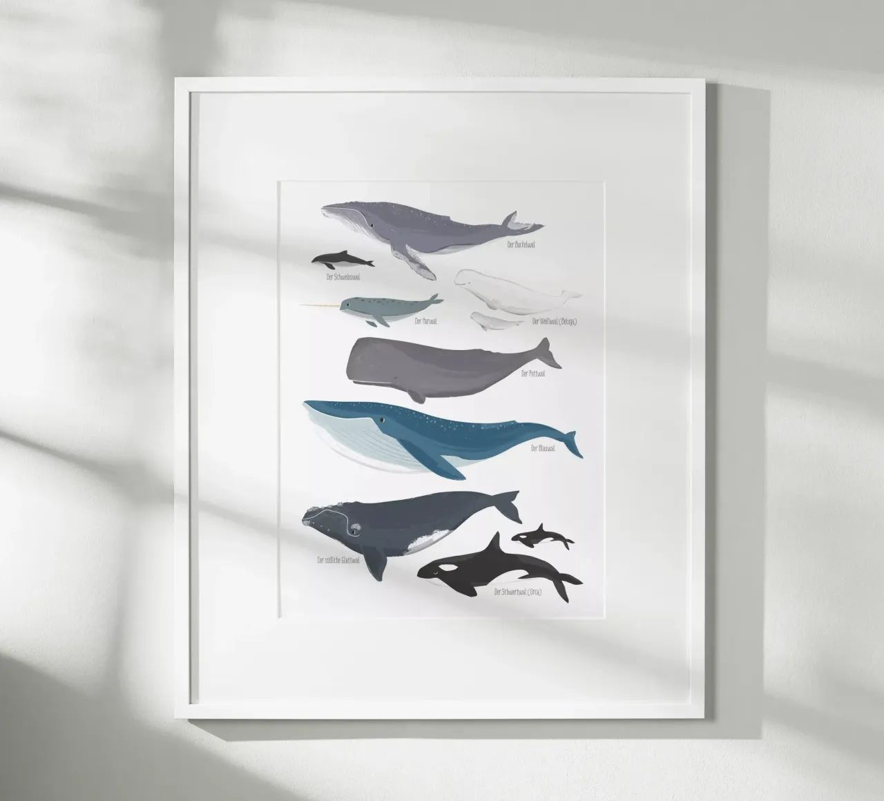 Wale poster met kunststof frame van VIERUNDFÜNFZIG