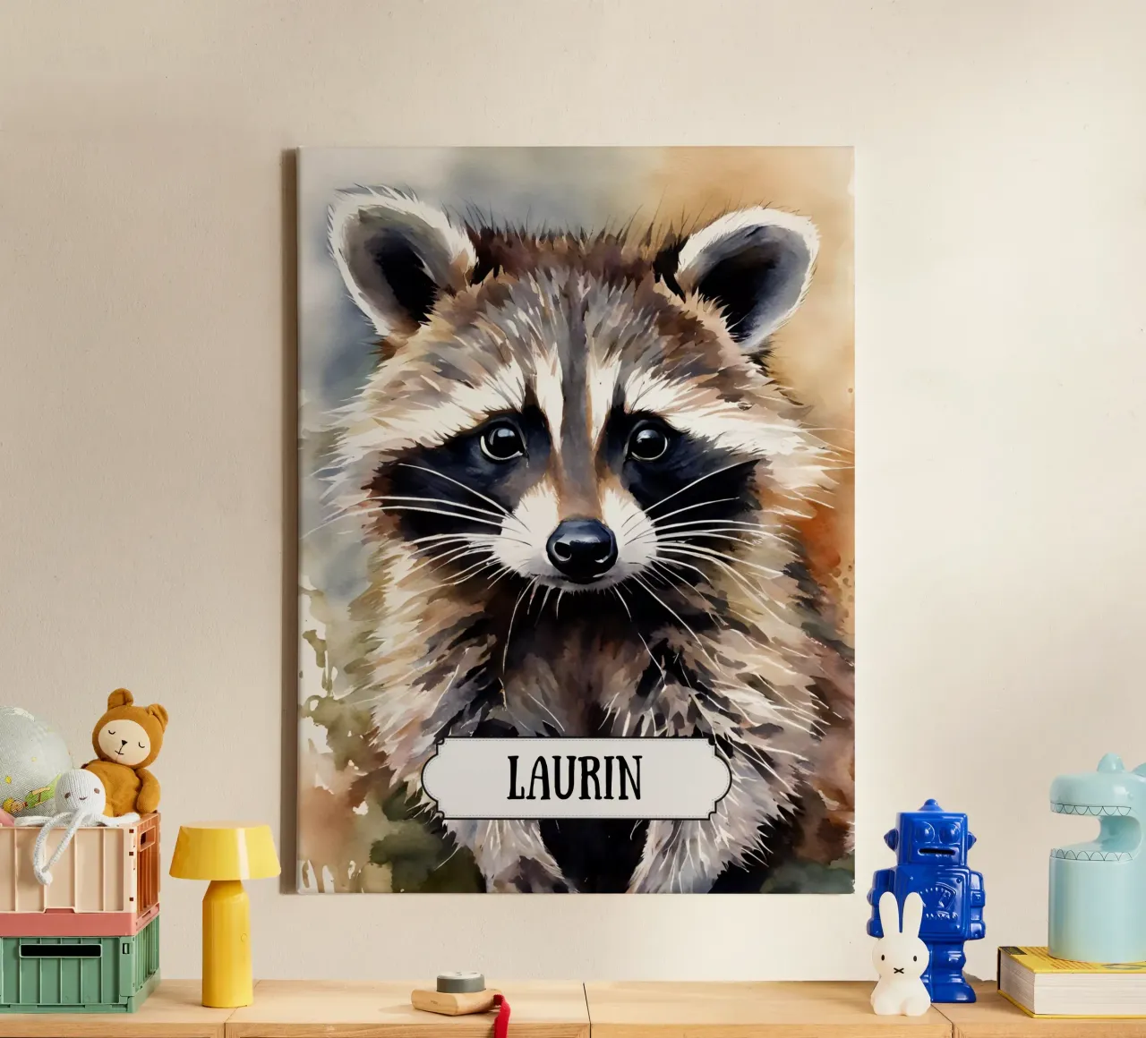 Kleiner Waschbär canvas by Ohkimiko