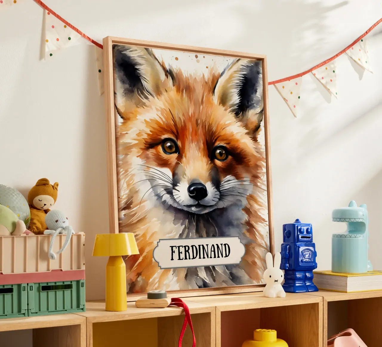Kleiner Fuchs - Aquarell tela con Cornice a cassetta da Ohkimiko
