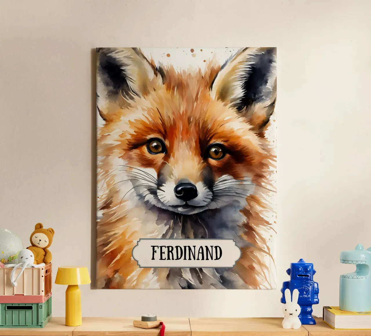 Kleiner Fuchs - Aquarell tela con Cornice a cassetta da Ohkimiko