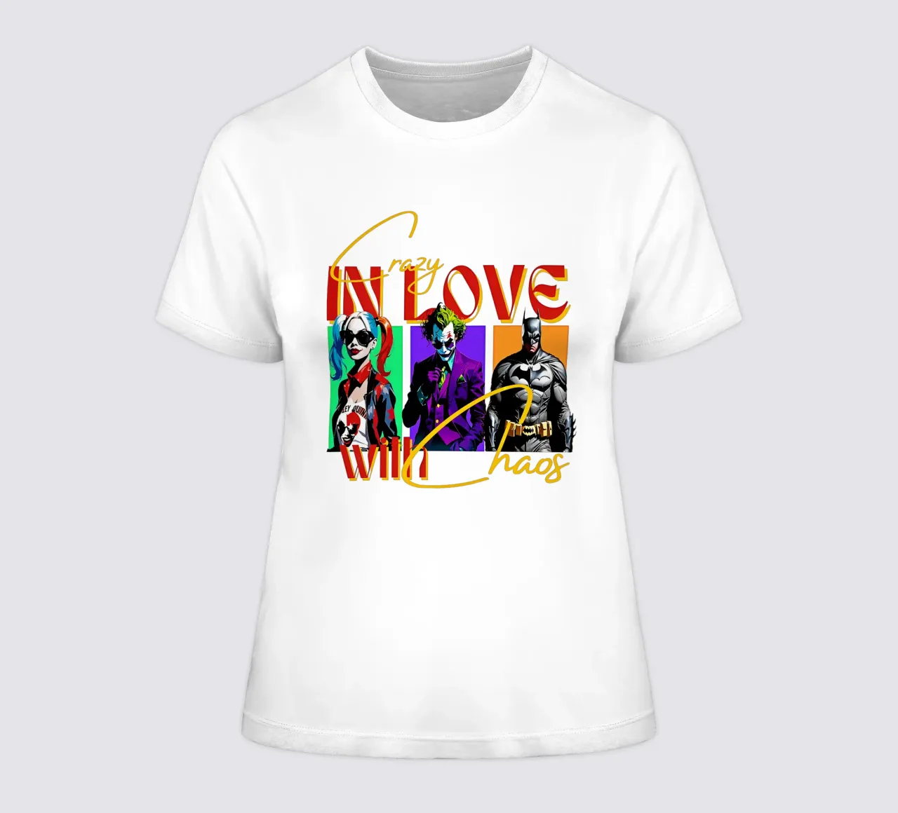 Crazy Love In Chaos women's fitted t-shirt by Eni Brandon
