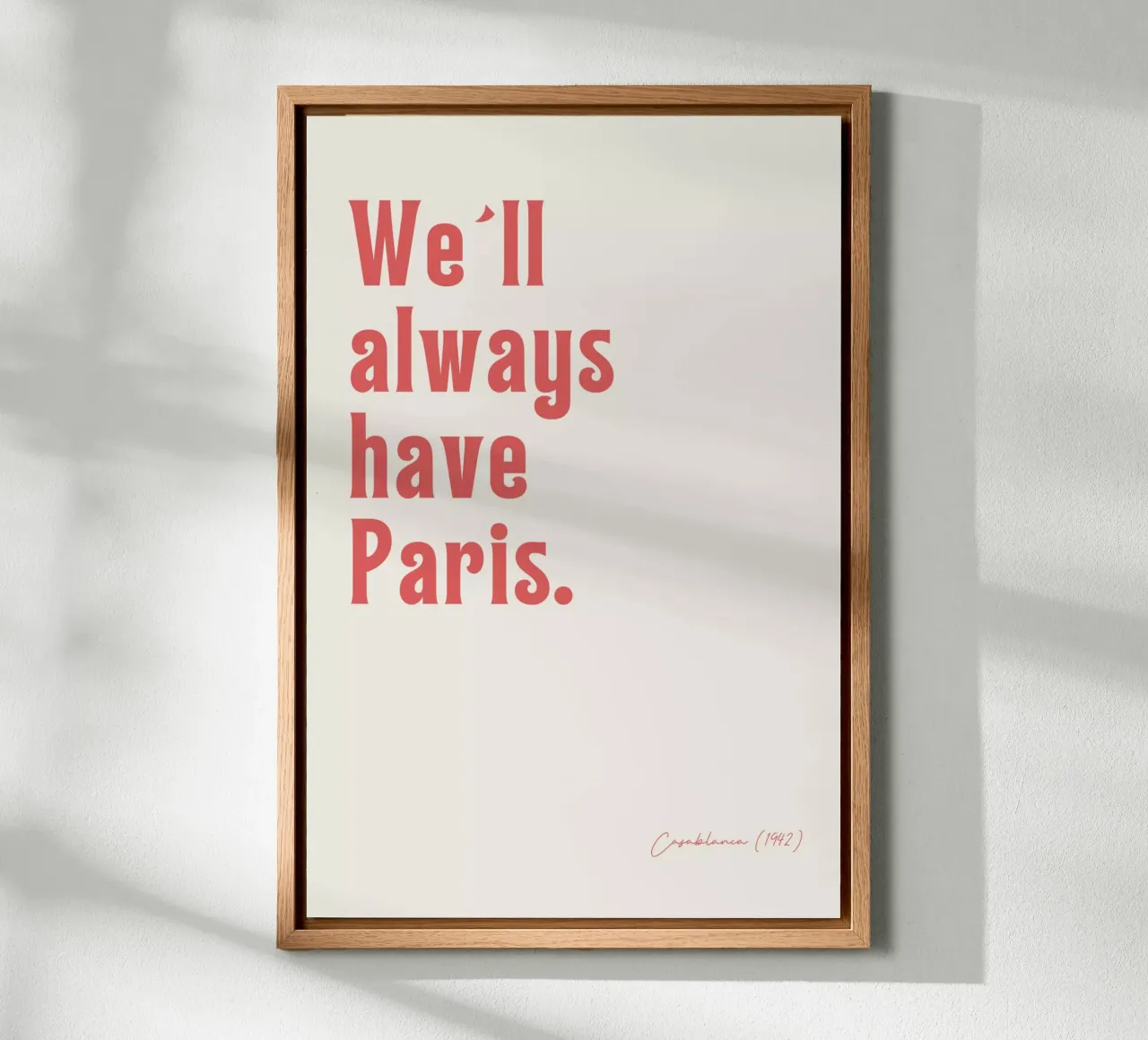 We´ll always have paris tela con Cornice a cassetta da Ohkimiko