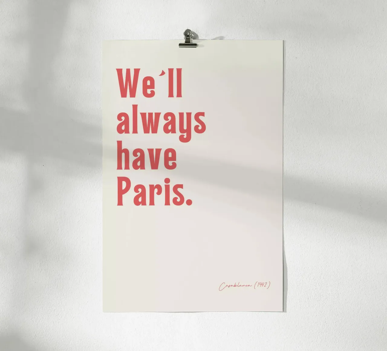 We´ll always have paris poster con telaio in plastica da Ohkimiko
