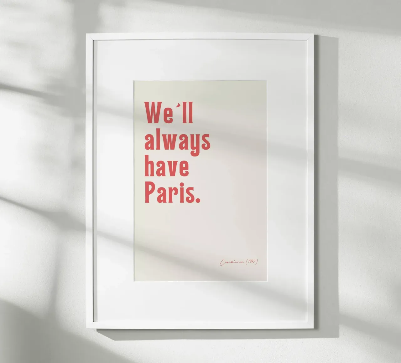 We´ll always have paris poster con telaio in plastica da Ohkimiko