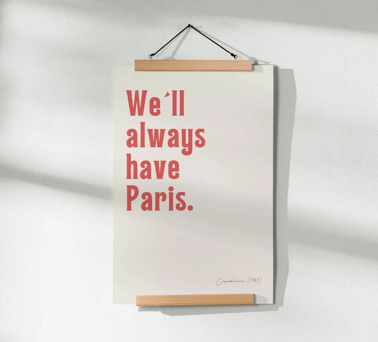 We´ll always have paris poster con telaio in plastica da Ohkimiko