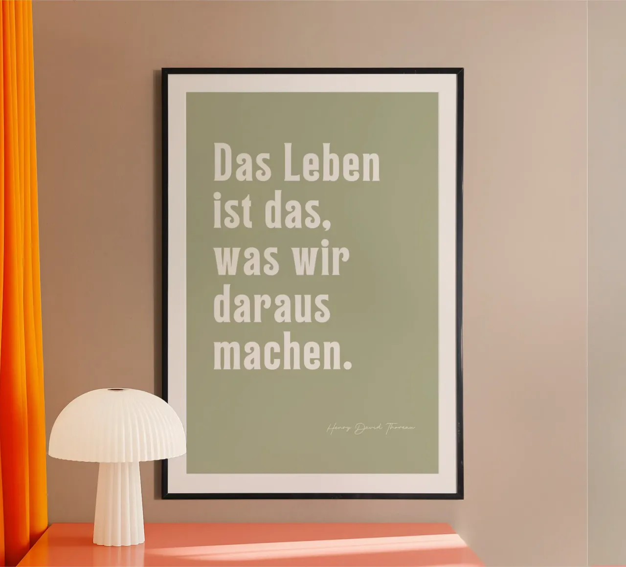 Das Leben ist... poster con telaio in legno da Ohkimiko