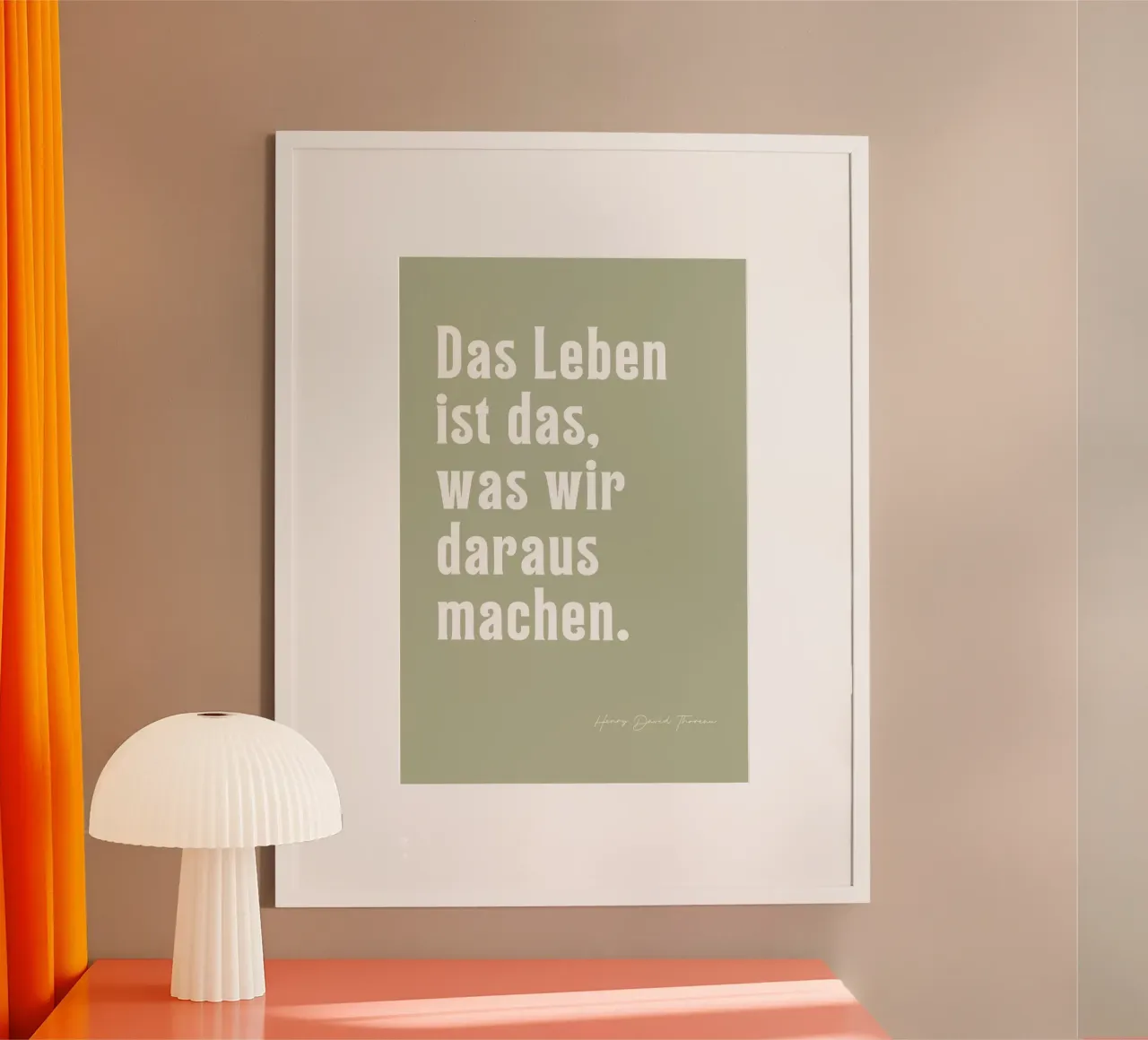 Das Leben ist... poster con telaio in legno da Ohkimiko