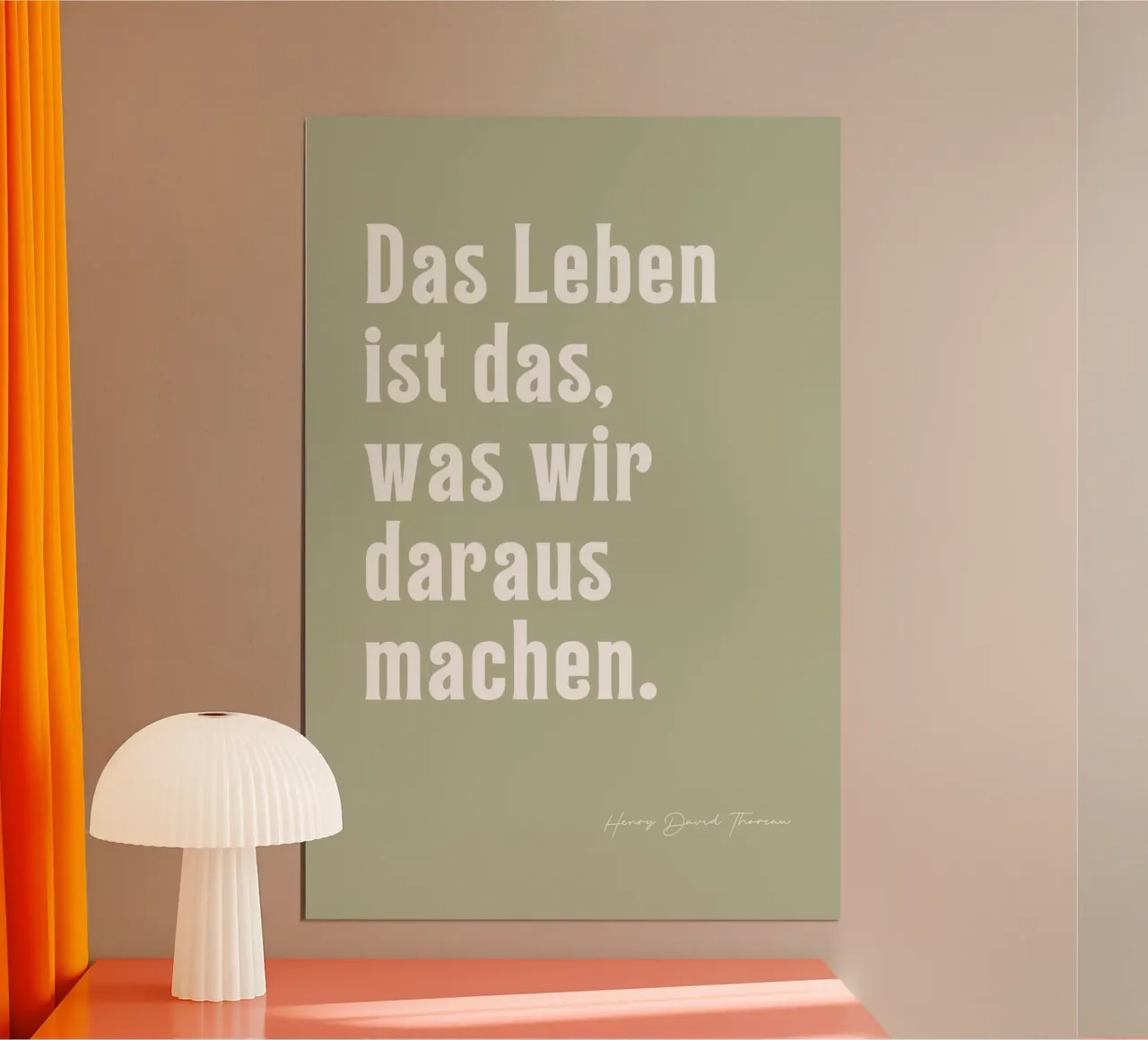 Das Leben ist... poster con telaio in legno da Ohkimiko