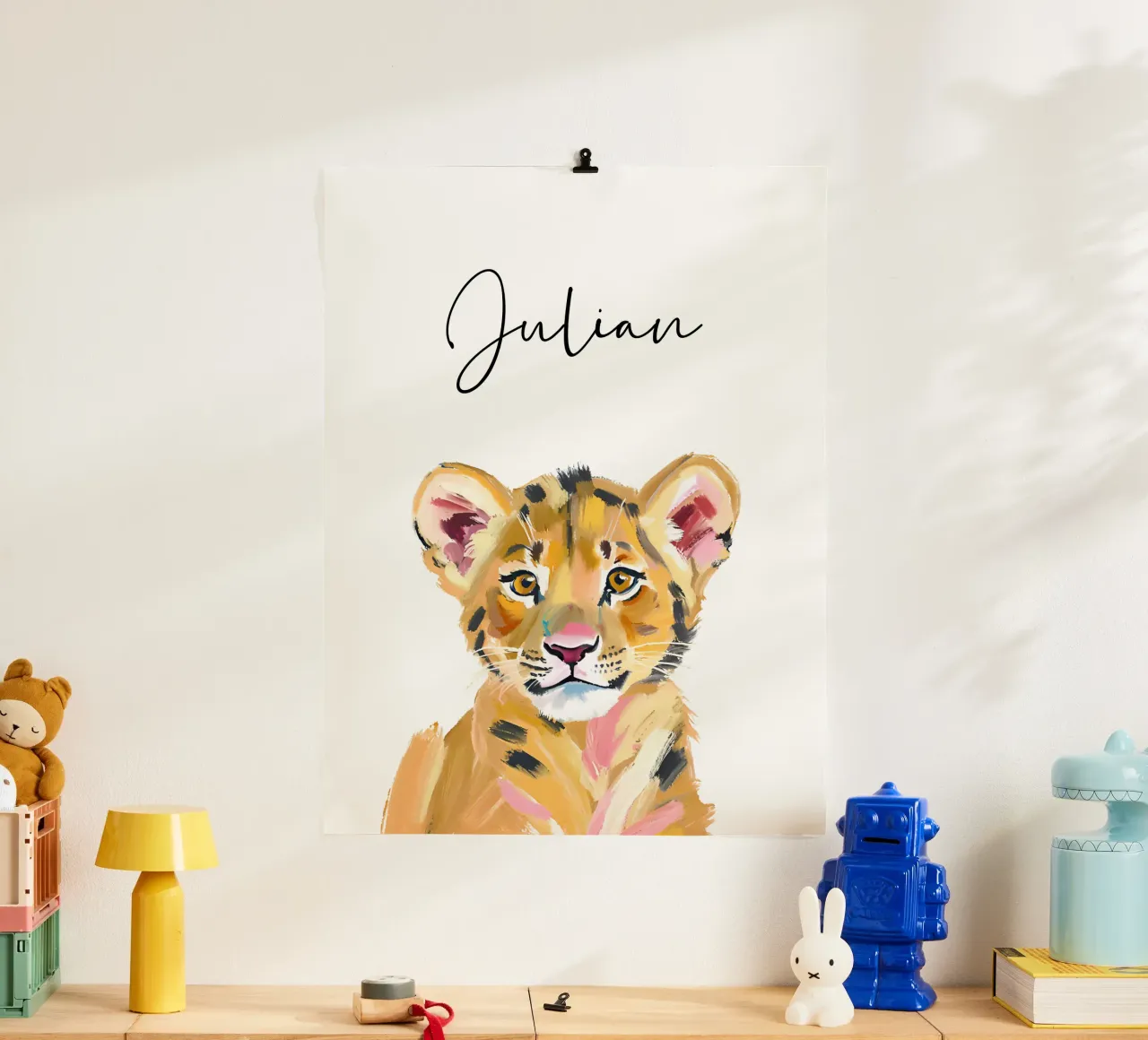 Kleiner Löwe -Acryl poster da Ohkimiko