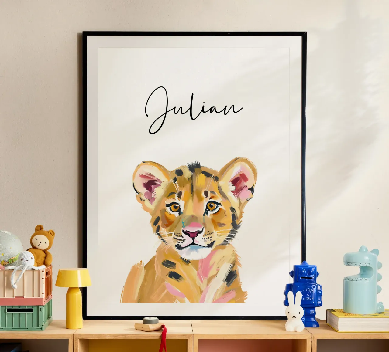 Kleiner Löwe -Acryl poster da Ohkimiko