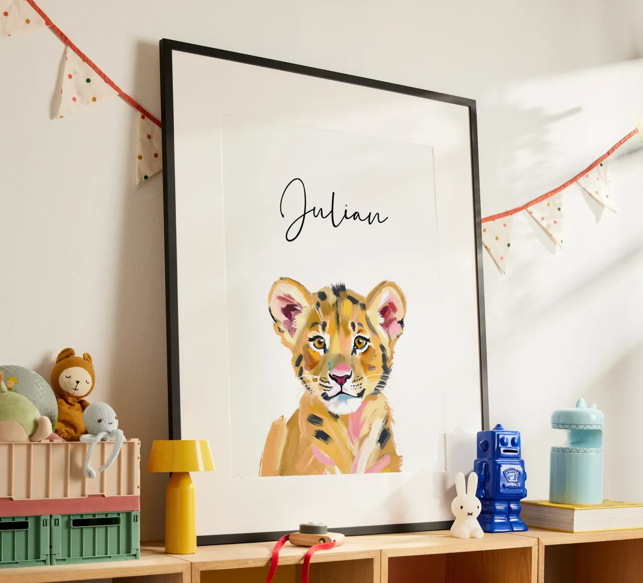 Kleiner Löwe -Acryl poster da Ohkimiko