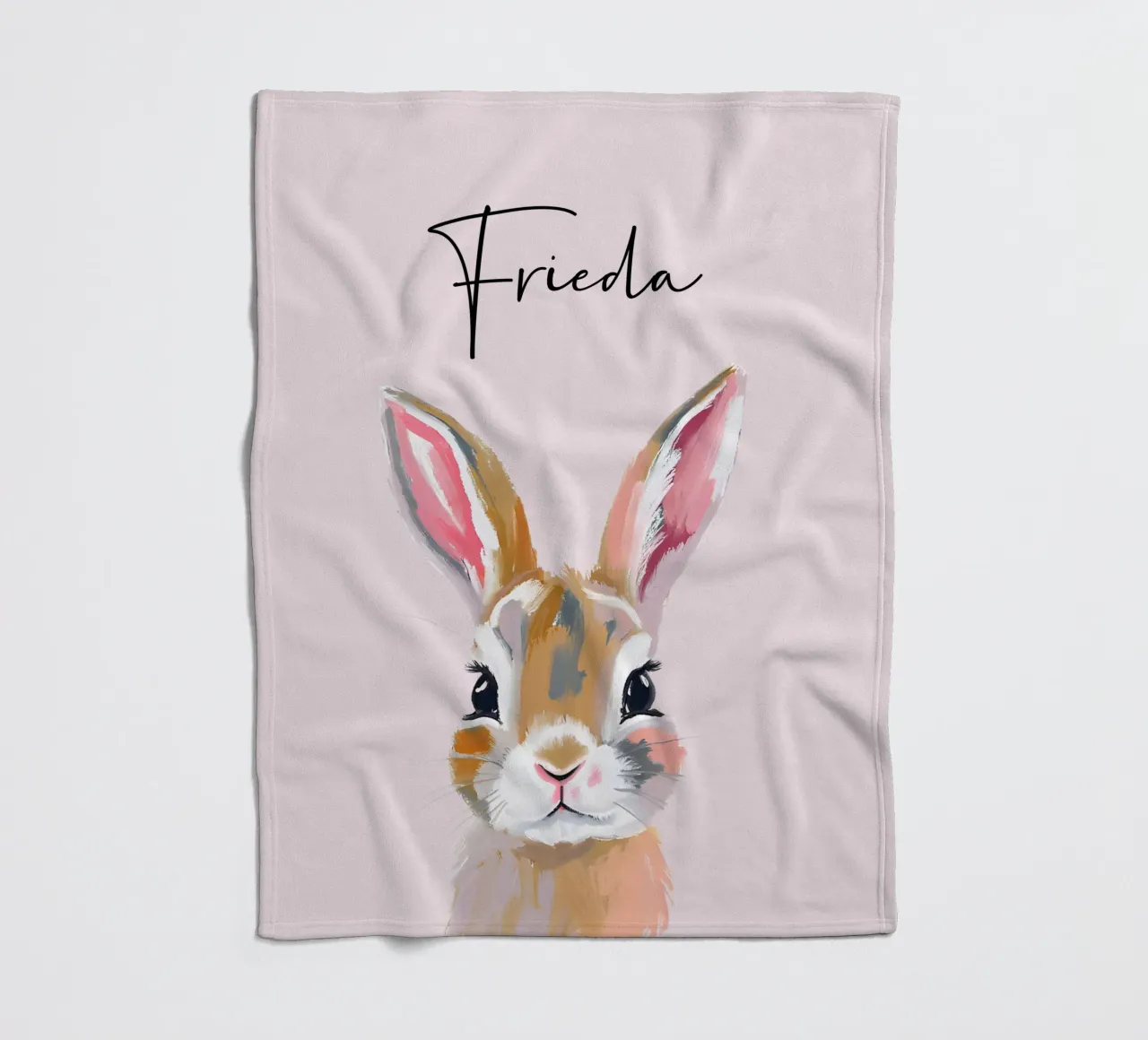 Kleiner Hase - Acryl fleece blanket by Ohkimiko