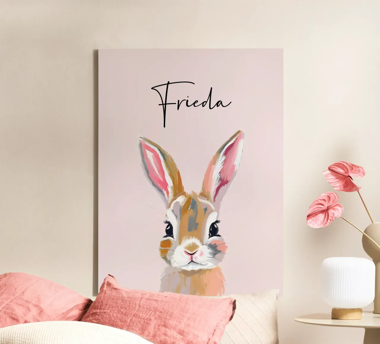 Kleiner Hase - Acryl tela con Cornice a cassetta da Ohkimiko
